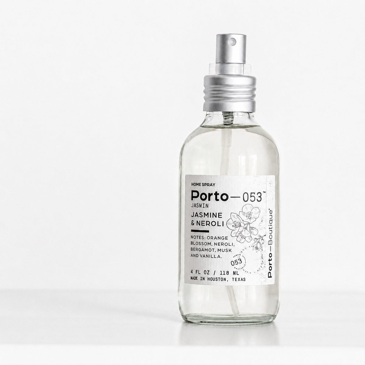 Porto-053 room spray bottle on a white background