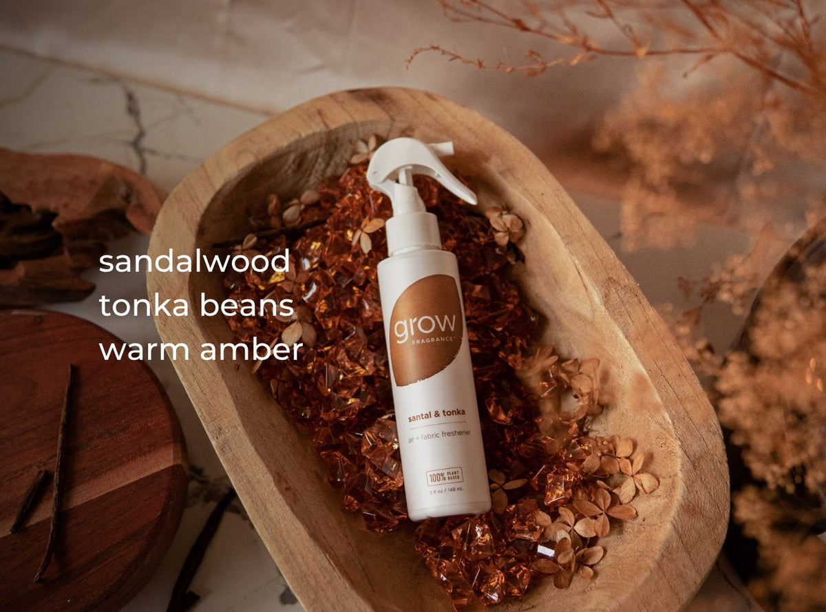 Santal & Tonka scent notes: sandalwood, tonka beans and warm amber